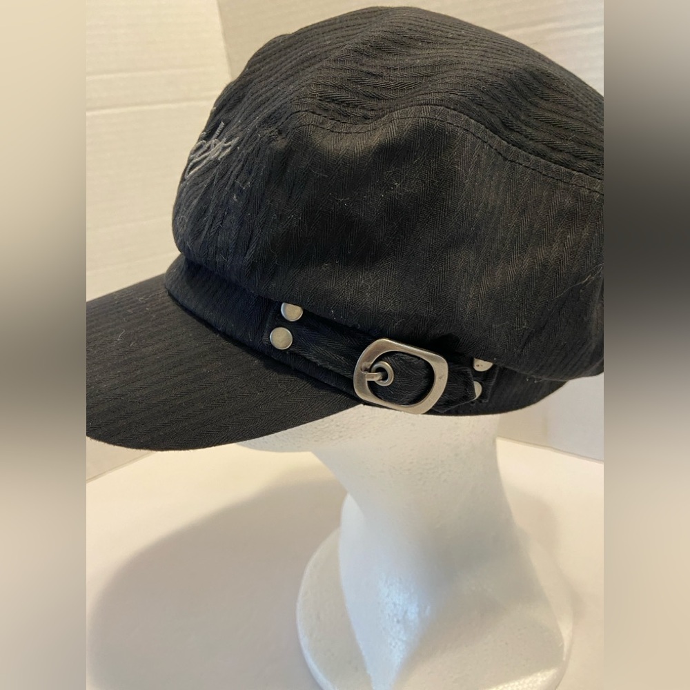 Harley Davidson Women’s Embroidered Logo Cabbie Cadet Cap/Hat Black Small - Picture 5 of 12